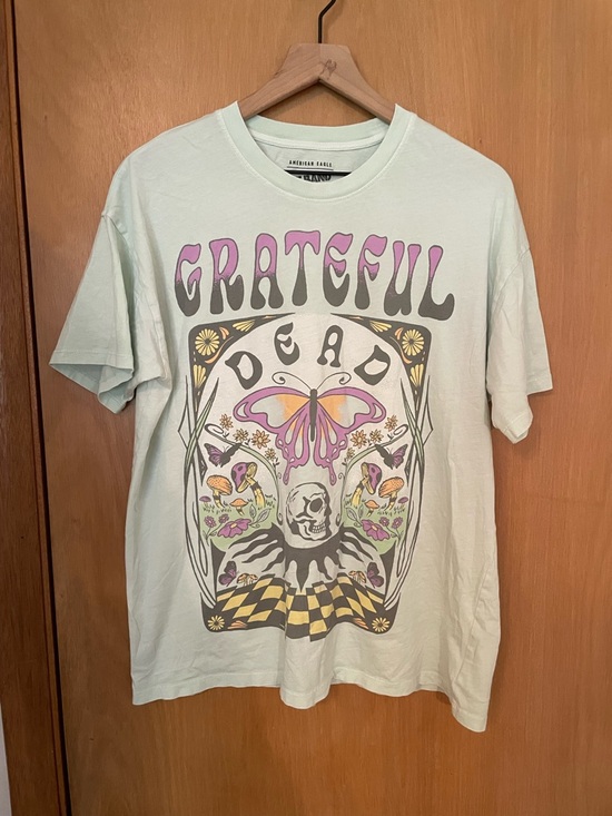 American Eagle Outfitters Tops - Band Tee Grateful Dead Butterfly Pastel Size S Oversized.